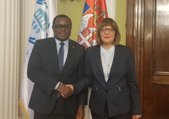 10 October 2019 National Assembly Speaker Maja Gojkovic and the Speaker of the Kenyan Senate Kenneth Lusaka